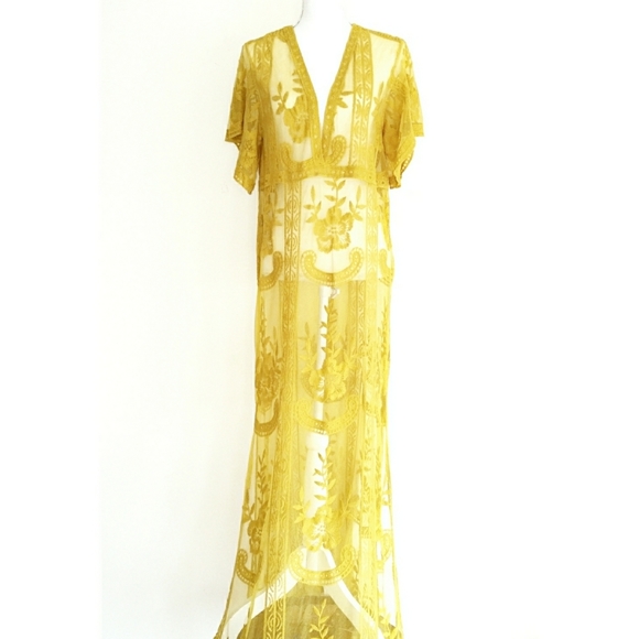 LAST 2! Umgee Boho Embroidered Lace Maxi Dress - Picture 2 of 11